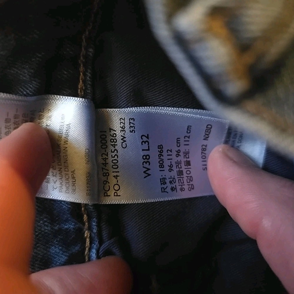 Levi's 505 Men's Straight Jeans in Classic Blue - Picture 4 of 4